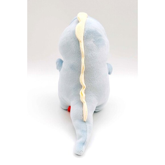 Gitzy Baby Infant Dinosaur Stuffed Animal Soft velour Plush Rattle Blue 6" - Picture 3 of 4